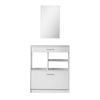 Topkit | Mueble Zapatero Tiber 1ab | Zapatero Con Espejo | Zapatero Recibidor De 1 Puerta Abatible |blanco