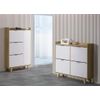 Topkit | Mueble Zapatero 4 Puertas 2181| Armario Zapatero | Zapatero Recibidor De 4 Puertas Abatibles | Roble Blanco