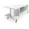 Mesa Rectangular Con Estante Cristal 2476