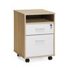 Topkit | Cajonera Jarama 9004 |archivador De Despacho Con Cerradura |mueble Fichero Con Ruedas | Roble Blanco