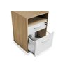 Topkit | Cajonera Jarama 9004 |archivador De Despacho Con Cerradura |mueble Fichero Con Ruedas | Roble Blanco