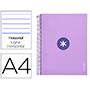 Cuaderno Espiral Liderpapel A4 Micro Antartik Tapa Forrada 120h 100 Gr Horizontal 5 Banda4 Taladros Color Lavanda