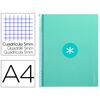 Cuaderno Espiral Liderpapel A4 Micro Antartik Tapa Forrada 80h 90 Gr Cuadro 5mm 1 Banda 4 Taladros Menta