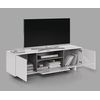 Mueble Tv Zaida Blanco Brillo Y Gris Ceniza