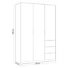 Armario Lcx 3 Puertas 3 Cajones 135 X 200 X 52 Cm