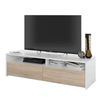 Mueble Tv Kioto 2 Puertas Blanco Artik (blanco Mate) - Roble Canadian 130 X 35,5 X 40,2 Cm