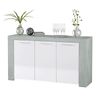 Aparador Ambit Blanco Artik (blanco Mate) - Gris Cemento 144 X 80 X 42cm Cm