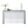 Aparador Ambit Blanco Artik (blanco Mate) - Gris Cemento 144 X 80 X 42cm Cm