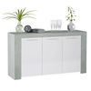 Aparador Ambit Blanco Artik (blanco Mate) - Gris Cemento 144 X 80 X 42cm Cm