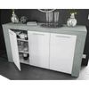 Aparador Ambit Blanco Artik (blanco Mate) - Gris Cemento 144 X 80 X 42cm Cm