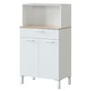 Mueble Cocina Yuka Color Blanco Artik Y Roble Canadian 1 Cajón 2 Puertas Alacena Auxiliar 126x72x40 Cm