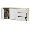 Aparador Brooklyn Blanco Artik (blanco Mate) - Roble Canadian 154 X 74 X 41cm Cm