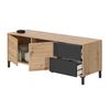 Mueble De Tv Urban Plus - Roble Nodi Y Gris Antracita