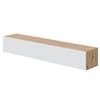 Muebles Tv Kaway Melamina Miroytengo 35x180x28 Cm - Roble Y Blanco