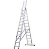 Escalera Aluminio Extensible Pro Triple - 14 Peldaños - 4+4+4 M