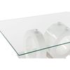 Mesa Dkd Home Decor Cristal Transparente Blanco Madera Mdf (110 X 60 X 45 Cm)