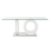 Mesa Dkd Home Decor Cristal Transparente Blanco Madera Mdf (110 X 60 X 45 Cm)