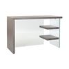 Escritorio Dkd Home Decor Cristal Gris Transparente Mdf Cristal Templado (120 X 50 X 76 Cm)