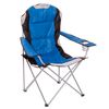 Silla De Camping Azul Acero De 108x62x62 Cm