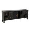 Mueble De Tv Oriente 130 X 24 X 50,5 Cm Negro Dorado Madera