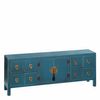 Mueble De Tv Oriente 130 X 24 X 50,5 Cm Azul Madera Mdf