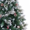 Árbol De Navidad Artificial Con Nieve Blanco Y Verde De Pvcy Metal De 210 Cm