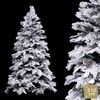 Árbol De Navidad Artificial Con Nieve Blanco Y Verde De Pvcy Metal De 210 Cm