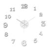 Reloj De Pared Adhesivo Moderno Plateado De Polipropileno De 60 Cm