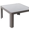 Mesa De Jardín De Centro De Aluminio Gris De 70x70x40 Cm