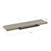 Estante De Pared Flotante De Madera Mdf Gris De 23x120 Cm