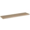 Estante De Pared Flotante De Madera Mdf En Tono Natural De 23x120 Cm