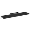 Estante De Pared Flotante De Madera Mdf Negro De 23x120 Cm