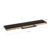 Estante De Pared Flotante De Madera Mdf Negro De 23x120 Cm