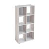 Estantería Cubo De Madera Mdf Blanca Contemporánea, De 60x29x120 Cm