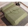 Juego De Sábanas 3 Piezas Estampado Mora Modelo M81 Cama 105 Cm Verde