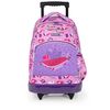 Mochila Con Ruedas Gabol Roller Con Estampado Rosa