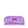 Estuche Doble Gabol Violet Con Flores Y Resistente Al Agua