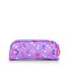 Estuche Doble Gabol Violet Con Flores Y Resistente Al Agua