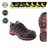 Zapato De Seguridad Trail Rojo S1p Negro 35 Negro 35