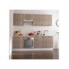 Cocina Completa 240 Cm(ancho) Color Roble Kit-kit , Opción - Con Zócalo Y Encimera