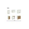 Cocina Completa 180 Cm(ancho) Color Roble-blanco Kit-kit , Opción - Con Zócalo Y Encimera