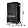 Sogo Estufa Ceramica De Gas Plegable Llama Azul -1750w/3500w