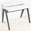 Mesa Escritorio 'nere' Color Blanco Patas Grises Mueblear