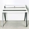 Mesa Escritorio 'nere' Color Blanco Patas Grises Mueblear