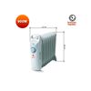 Radiador De Aceite Modelo Junior De 9 Elementos 900w Edm