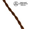 Cable Textil Trenzado 2x2,5 Marrón