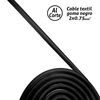 Cable Textil 2x0,75 Goma Negro