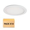 Pack 10x Focos Empotrables Led 12w 4000k Redondo Blanco