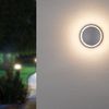 Aplique Para Exterior Redondo Led 6w 3000k Gris Ip54