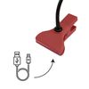 Flexo Pinza Led 3w Con Usb Rojo